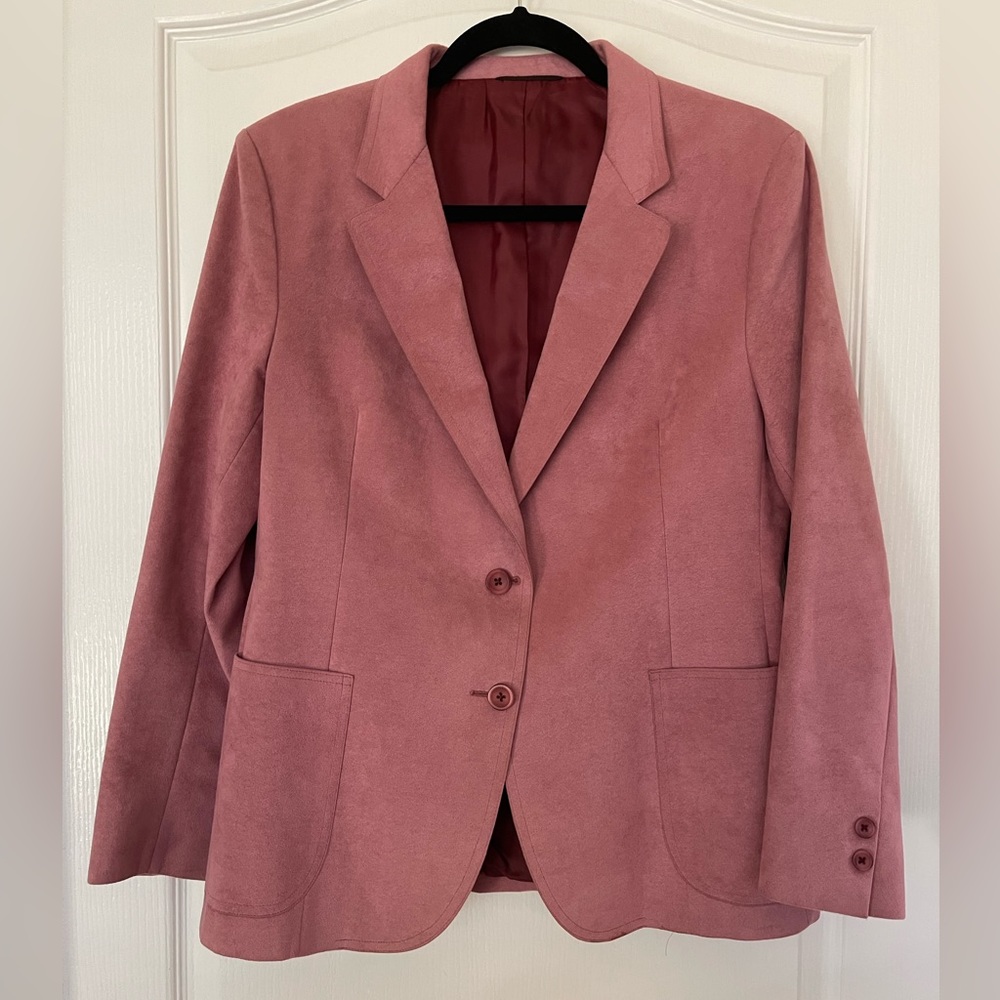 Vintage Sakowitz Pink Suede Jacket Blazer